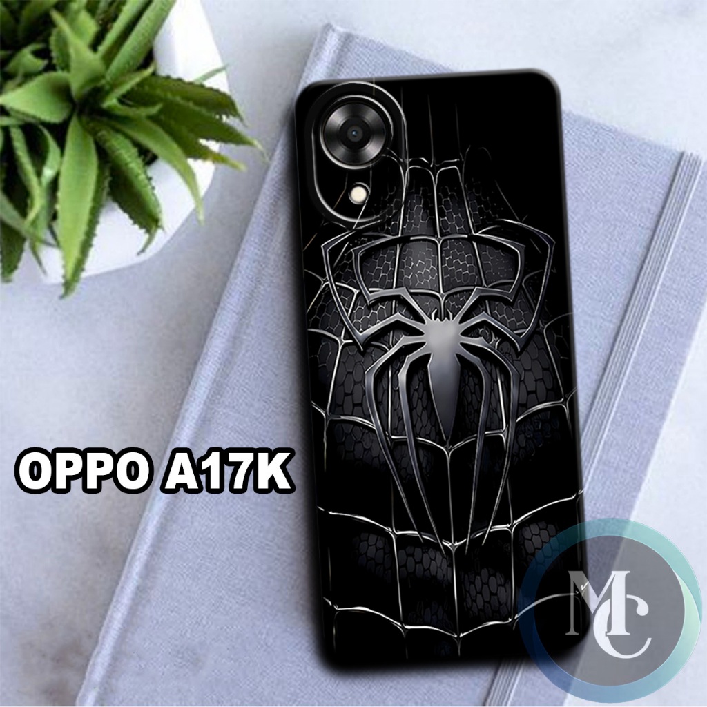 CC14/ Softcase karet lentur untuk oppo a17k/Motif karakter spiderman/case oppo a17k/kesing oppo a17k