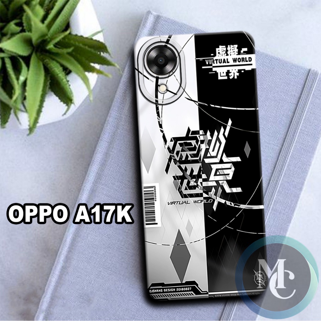 CC21/ Softcase karet lentur untuk oppo a17k/Motif karakter kaligrafi/case oppo a17k/kesing oppo a17k