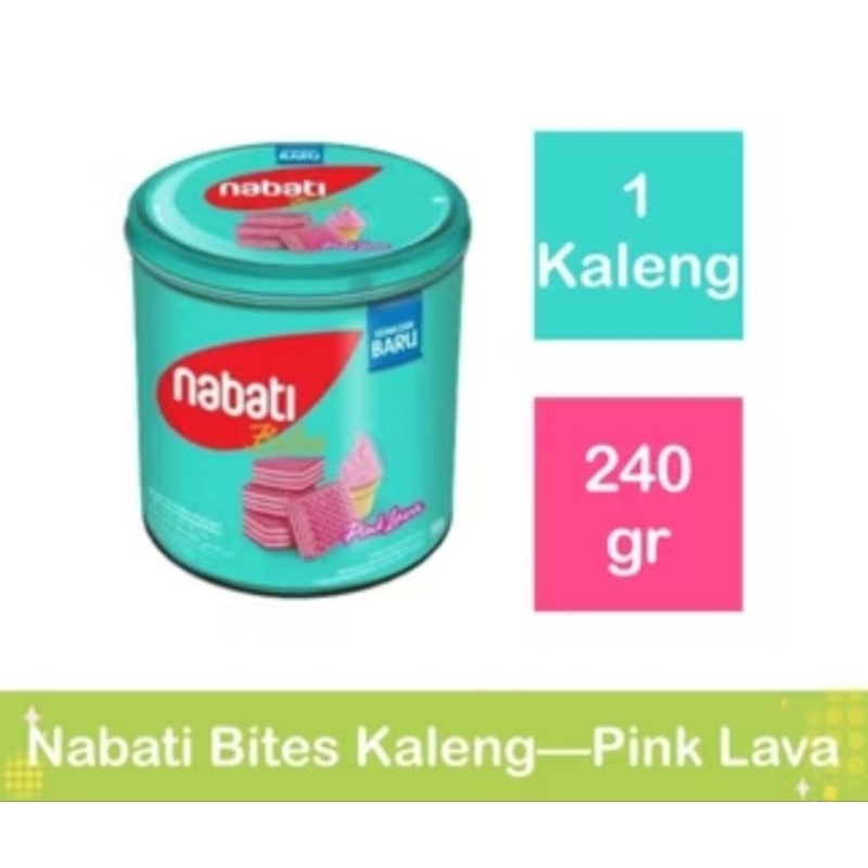 

Snack Wafer nabati pink lava kemasan kaleng