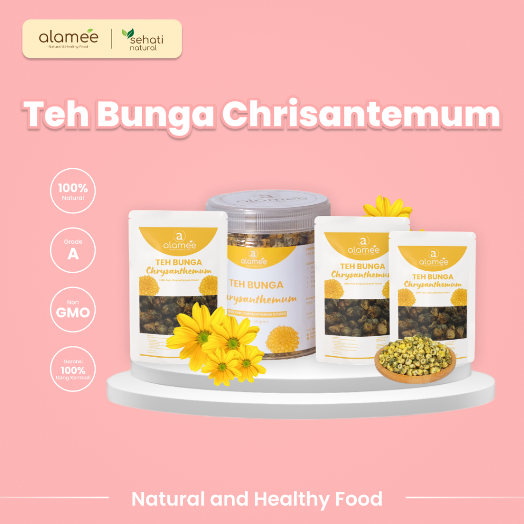 

Teh Bunga Chrysanthemum Tea Krisan Emas Golden Crysant Herbal Alami Organik Alami Crysanthemum