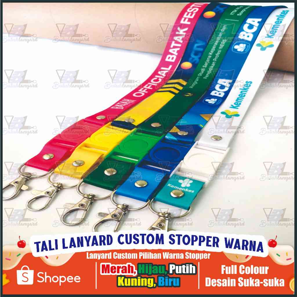 CUSTOM LANYARD 2CM CUSTOM Stopper Berwarna Full Color