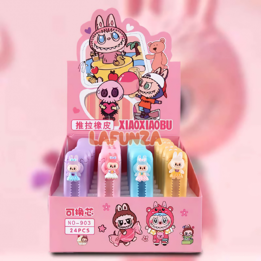 

LAFUNZA Penghapus Labubu Sliding Eraser Labubu 4D