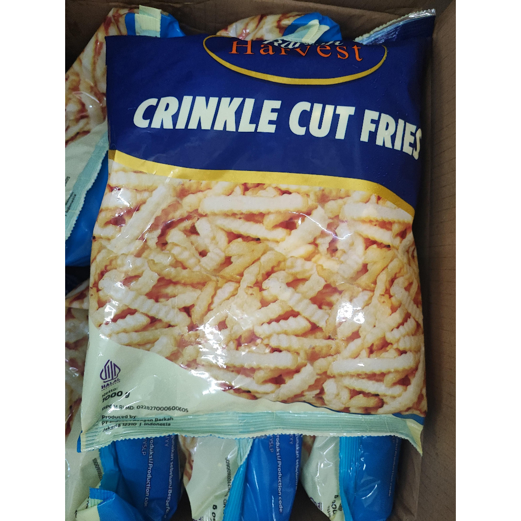 

Kentang Goreng Beku Ranch Harvest Shoestring / Crinckle 1kg French Fries pilih varian