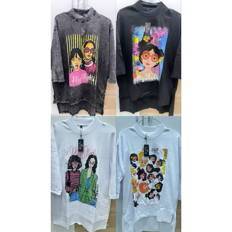 [NEW] kaos oversize hijab friendly tunik survive myshaku dan sabhira