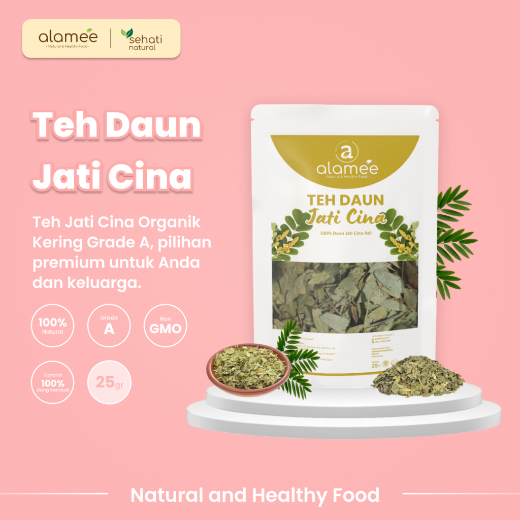 

Teh Daun Jati Cina Senna Leaf Tea Teh Herbal Alami Organik Organic Siap Seduh Minum 25gr