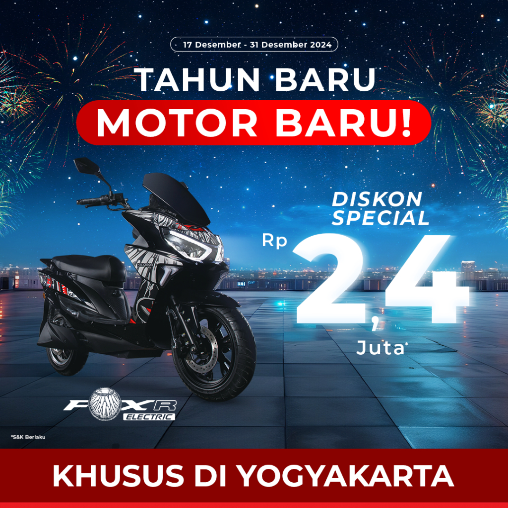 POLYTRON Fox-R Limited Edition x Darbotz Sepeda Motor Listrik - OTR Yogyakarta - Klaten - Solo - Pur