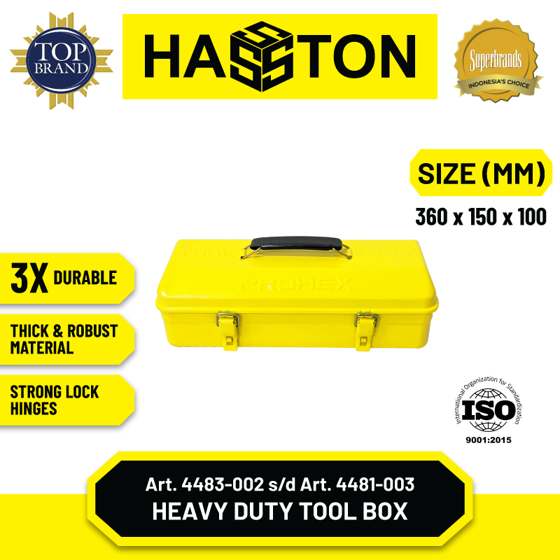 Hasston Tool Box / Kotak Perkakas Kaleng / Tool Box Besi (4483)
