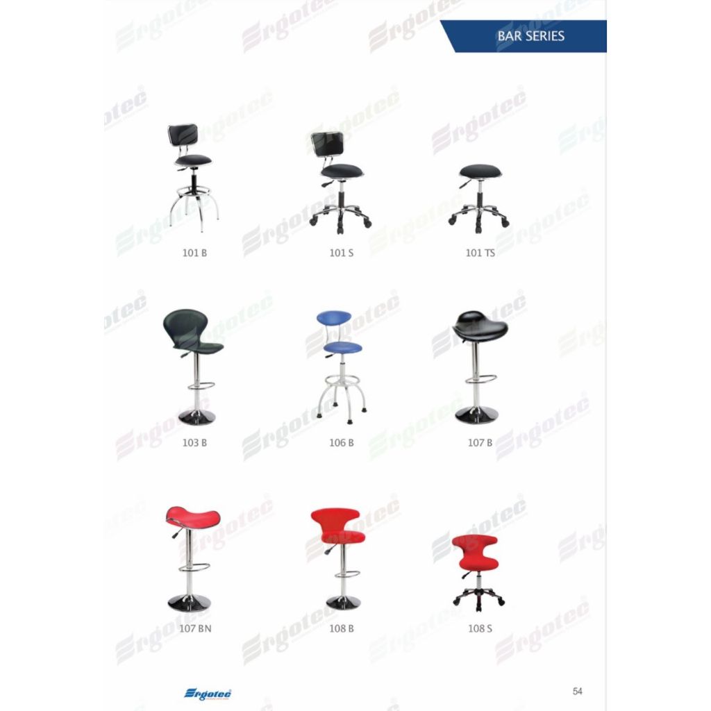 Kursi Kantor Ergotec 101 B 101 S 101 TS 103 B 106 B 107 B 107 BN 108 B 108 S