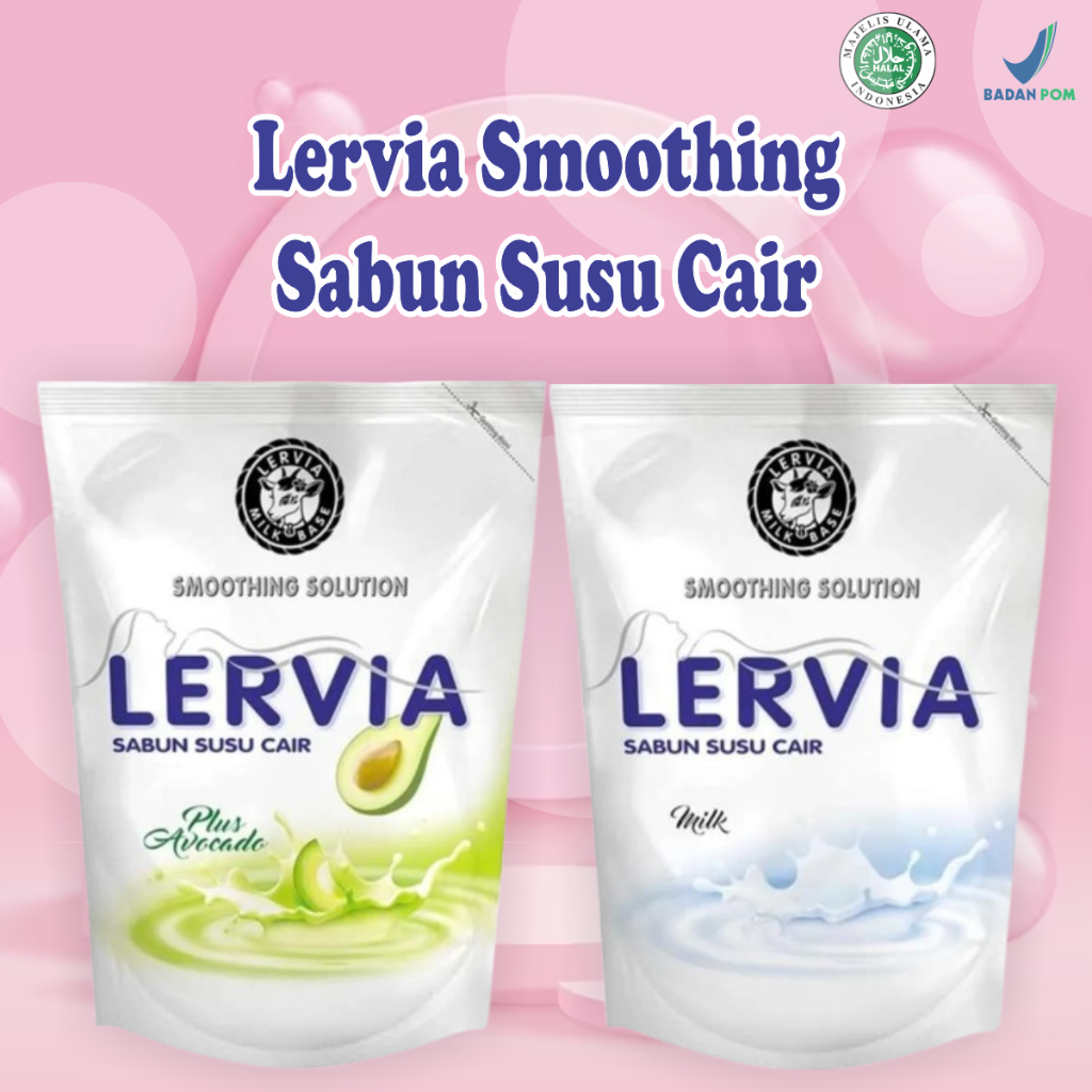 Lervia Sabun Susu Cair Kemasan Refill 400ml