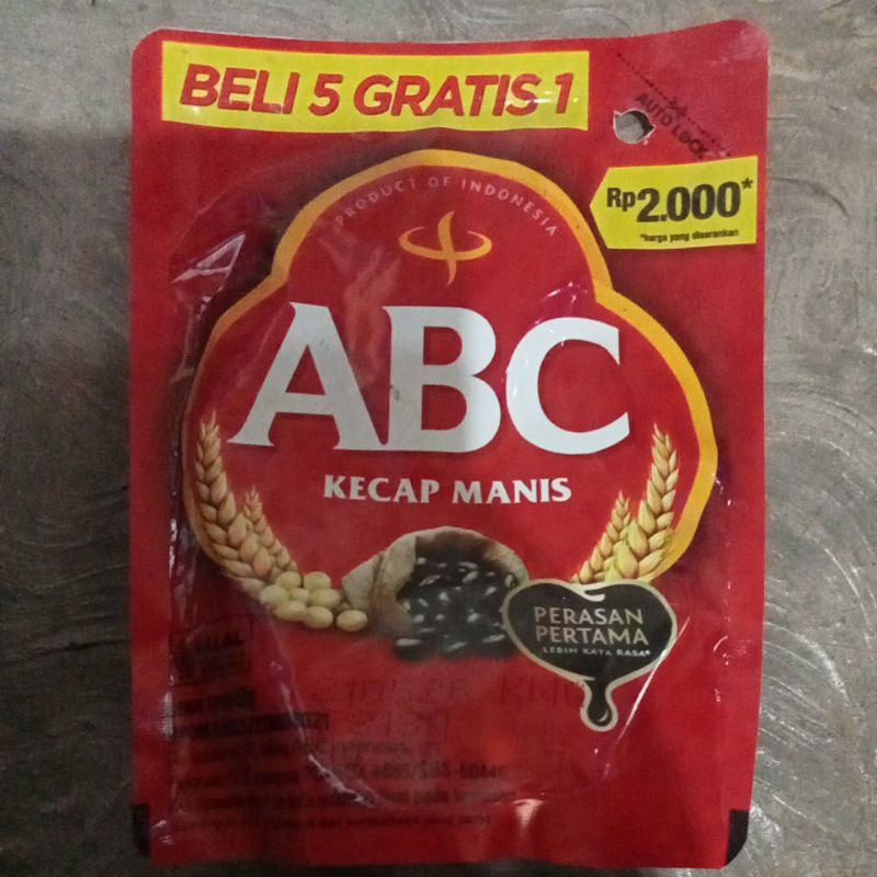 

kecap manis ABC 62g harga Rp 10.000/5pcs