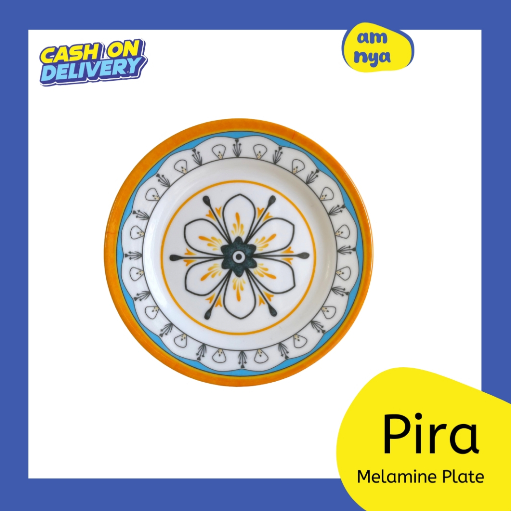 【AMNYA】PIRA Piring Melamin Asli 100% Tebal | Piring Makan Estetik Awet Melamin Ori | Melamin Plate