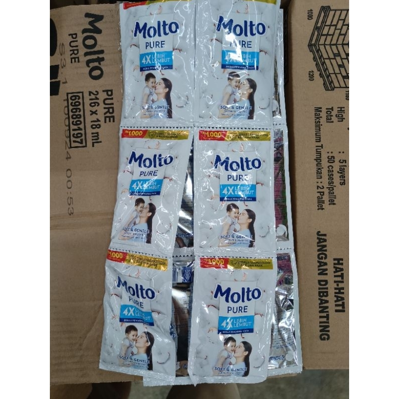 Molto Ultra Softener Konsentrat Pure Sachet (1 Renceng)