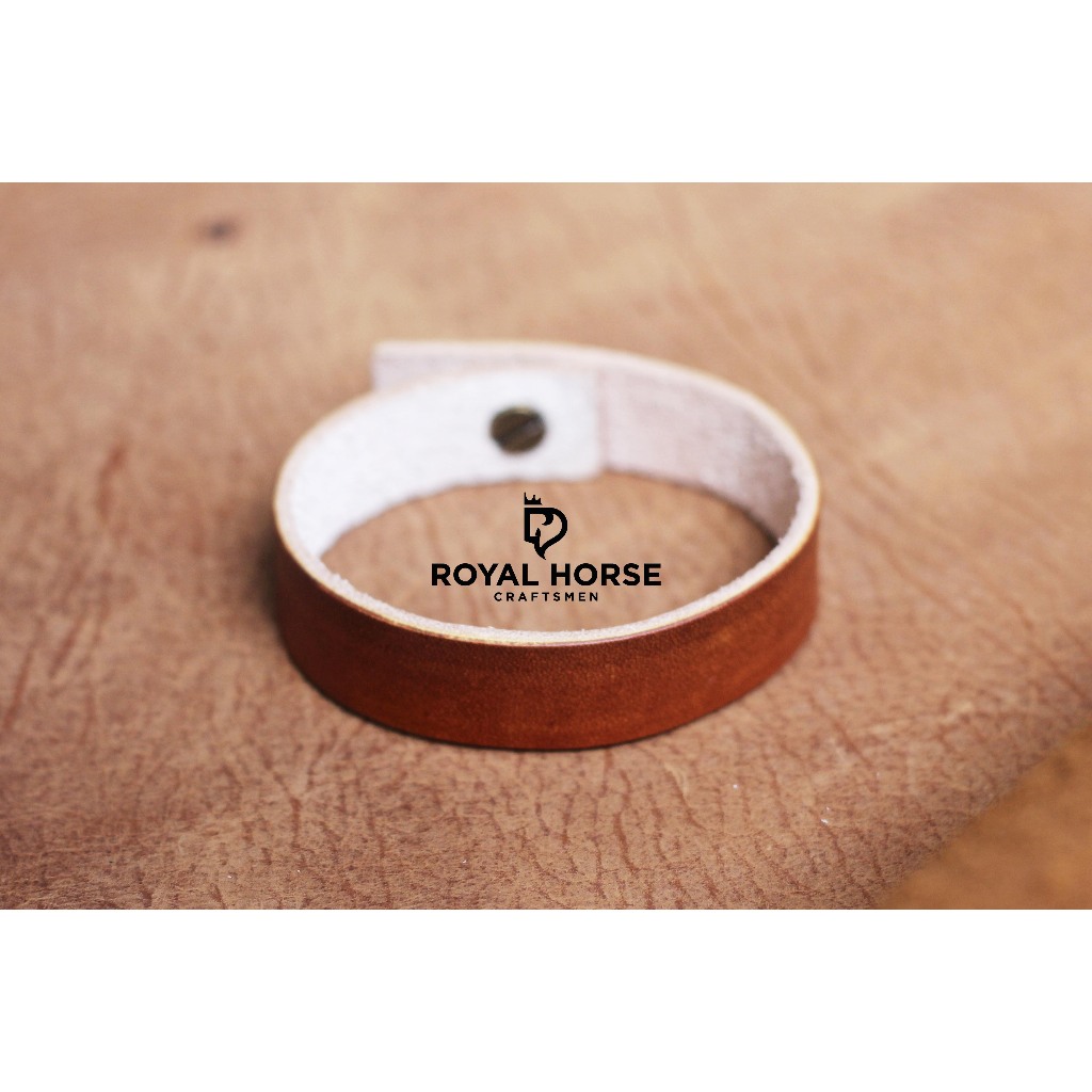 gelang kulit asli, gelang pria wanita, accesories gelang, custom nama leather bracelet warna tan