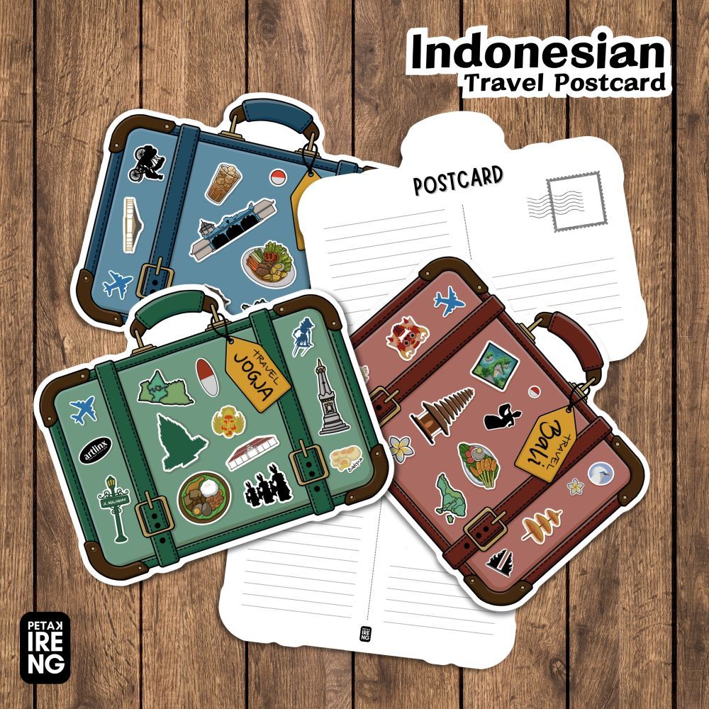 

PETAK IRENG Indonesian Travel Shaped Postcard / Kartu Pos Destinasi Indonesia