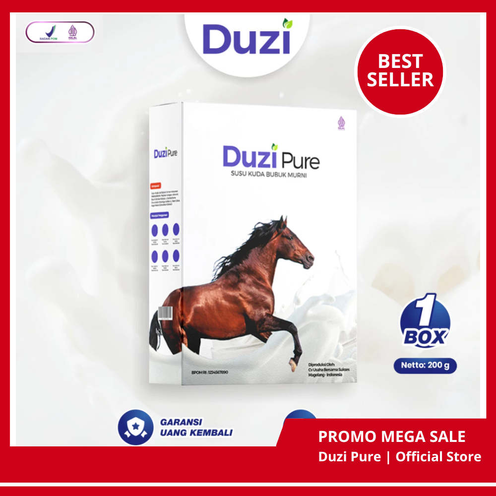 

Official Duzi Pure Susu Kuda Liar Sumbawa Lombok ASLI 100% ORI Bubuk Nyeri Sendi Tulang Asam Urat