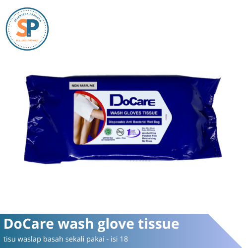 DoCare -  Wash Glove Tissue 18'S / Tisu Waslap  Sekali Pakai
