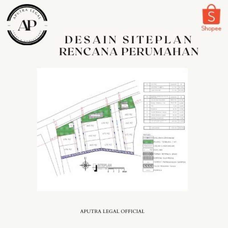 Gambar Siteplan 2D Arsitek Perumahan Gudang Rumah Tinggal PBG IMB