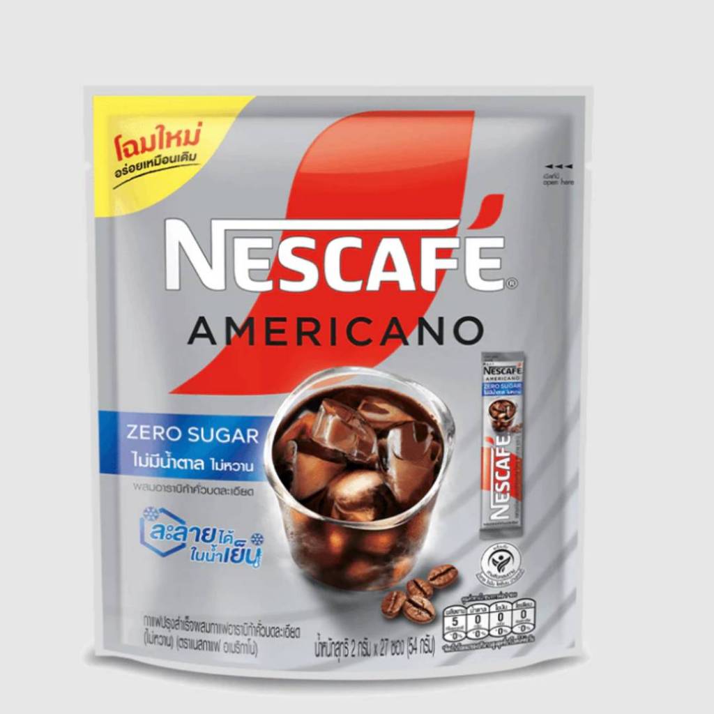 

Nescafe Americano Zero Sugar Thailand 2g x 27 packs No Sugar Coffee kopi Bebas Gula impor Ready Stock Thailand