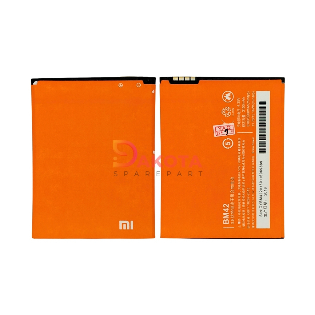 [ORIGINAL] BATERAI / BATTERY / BATRE FOR XIAOMI REDMI NOTE 1 / BM42 / BM-42 ORI