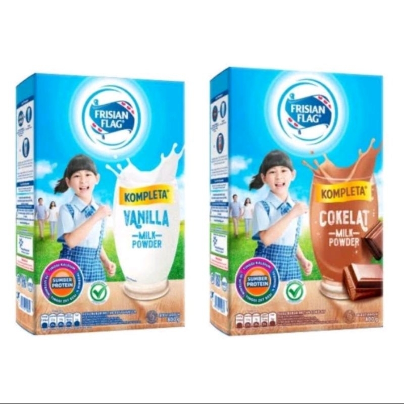 

Frisian Flag Susu Bubuk Keluarga Fullcream dan Kompleta Coklat 400g