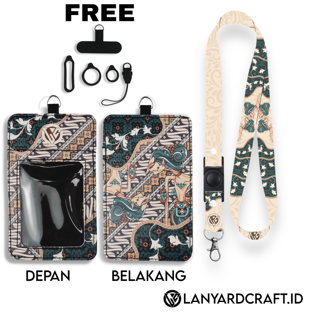 

Lanyard Craft Holder ID Card Kulit Printing UV Various type - Wayang Series V2