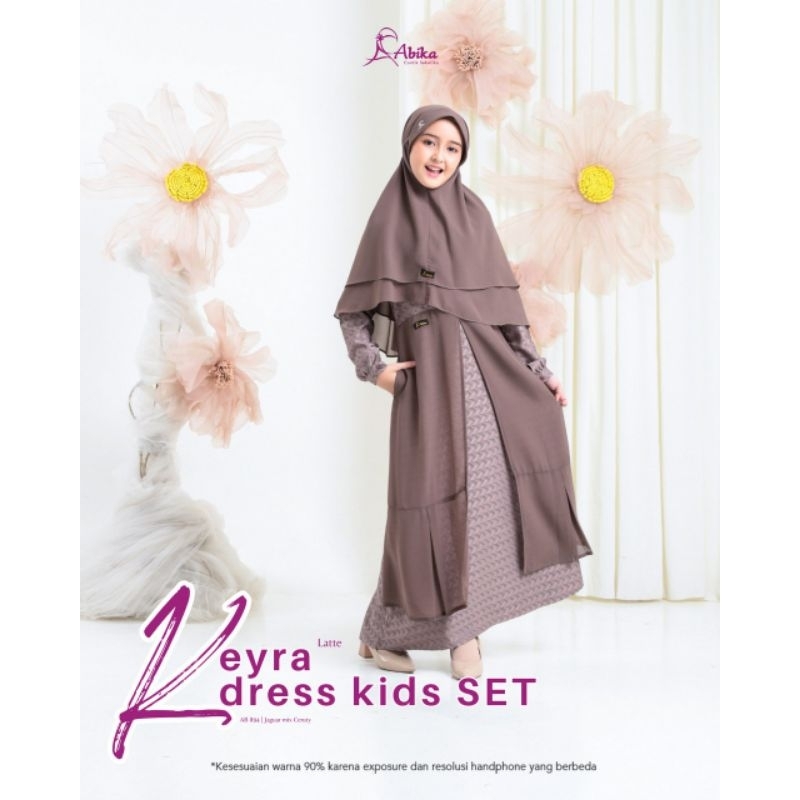 Abika Gamis anak Keyra Latte/Sarimbit Abika Keyra Kenny Latte/Sarimbit Abika Terbaru/Sarimbit Keluar