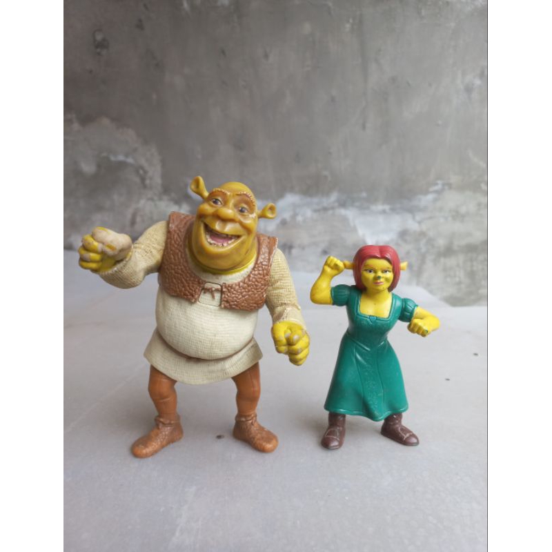 Mainan Figure Shrek dan istri Shrek Fiona Original McDonald