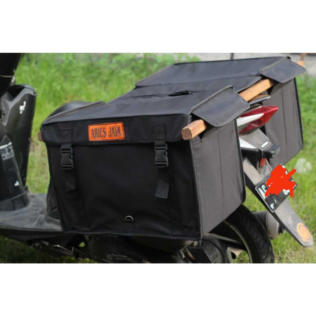 Tas Pos Tahan Air Obrok Kurir Sales Anti Air Tas Motor Tas Rengkek Tas Kargo Aries Jaya - Besar Poly