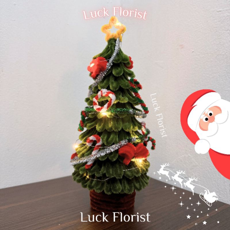 Pohon Natal kecil,hiasan pohon  natal lampu led viral