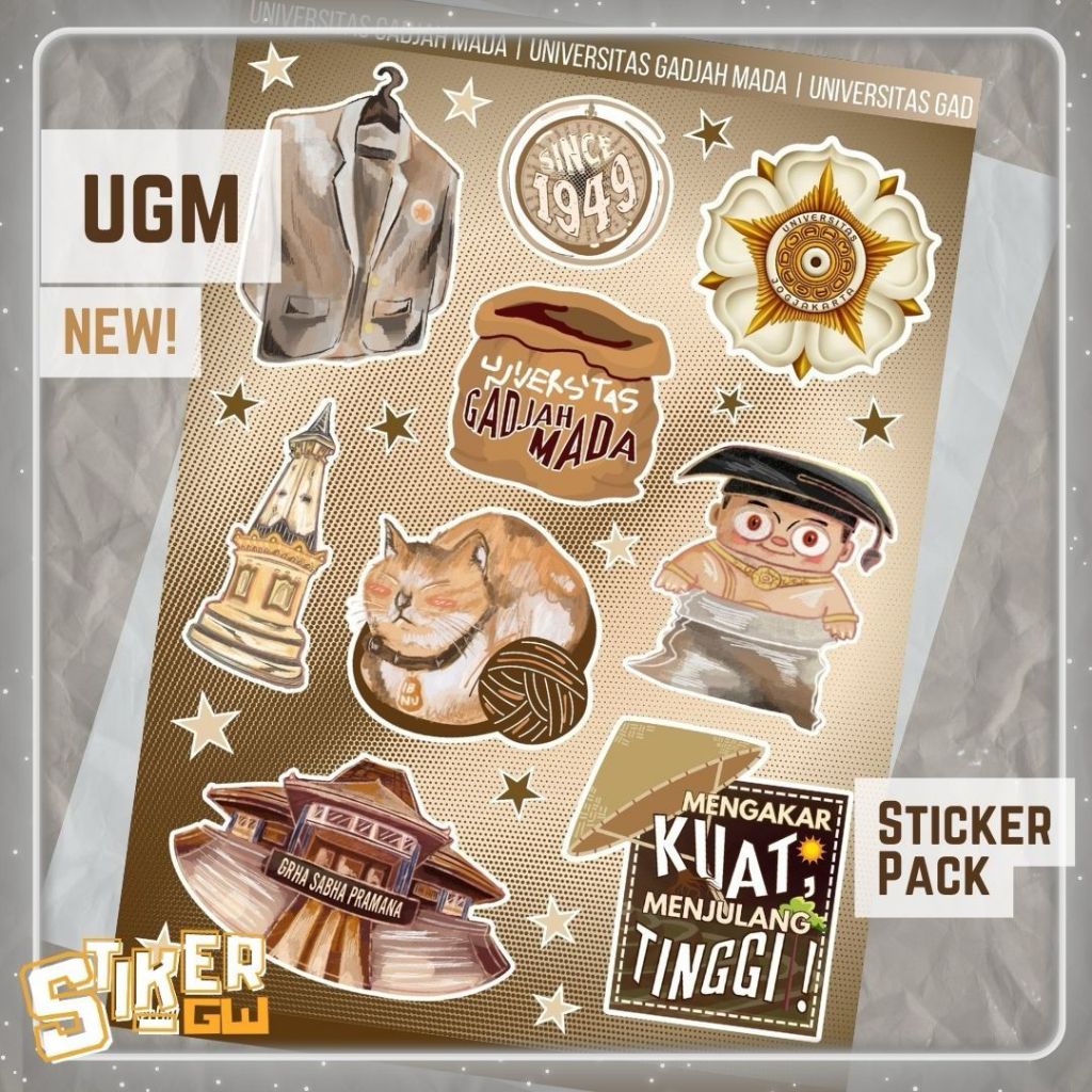 

[NEW] Sticker Pack UGM - STIKER UNIVERSITAS GADJAH MADA KAMPUS STICKER LAPTOP IPAD BUKU CERMIN MOBIL MOTOR CASING KESING CASE HANDPHONE HP SETIKER STICKER LUCU AKSESORIS CUSTOM PTN KULIAH BAGUS AWET