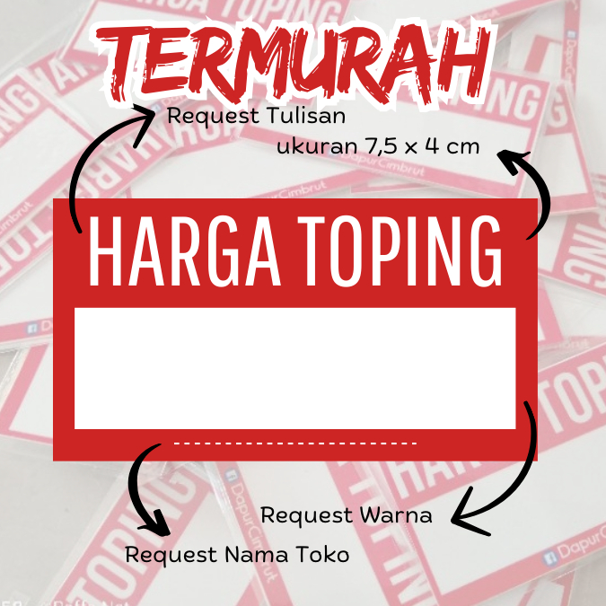 

Daftar Harga Toping seblak + laminating isi 20pcs Termurah