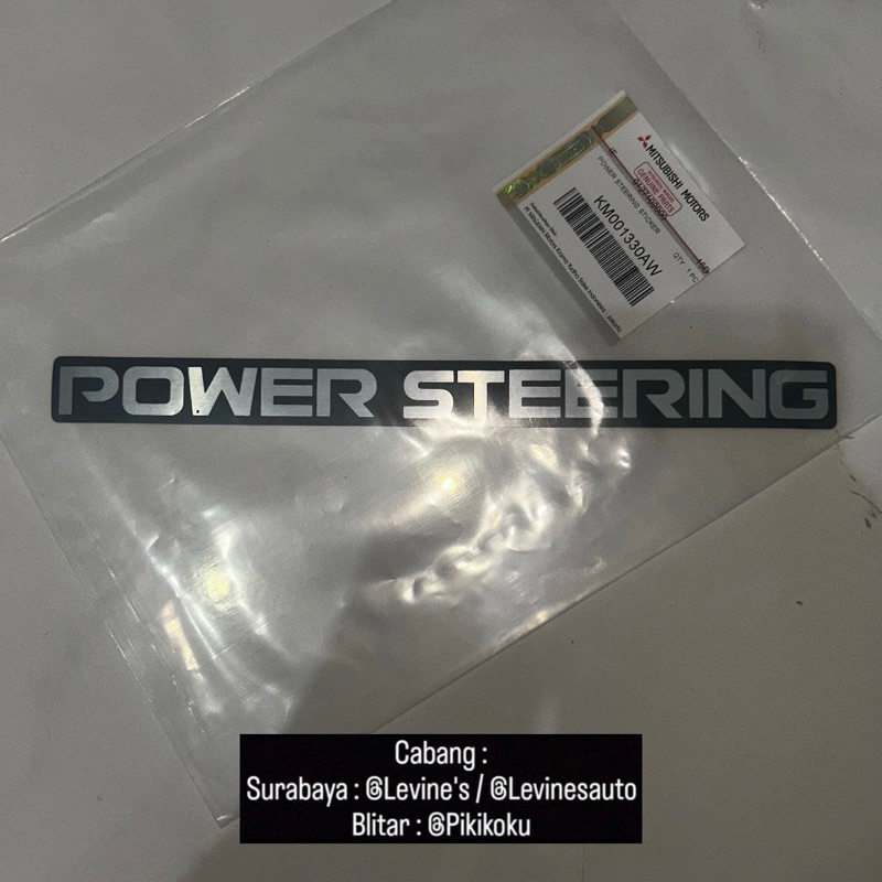 stiker power steering l300 original KM001330AW / emblem L300 power steering / stiker body l300 / sti