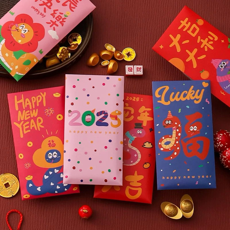 

Lucky Snake Kertas Angpau Imlek 2025 Tahun Ular CNY