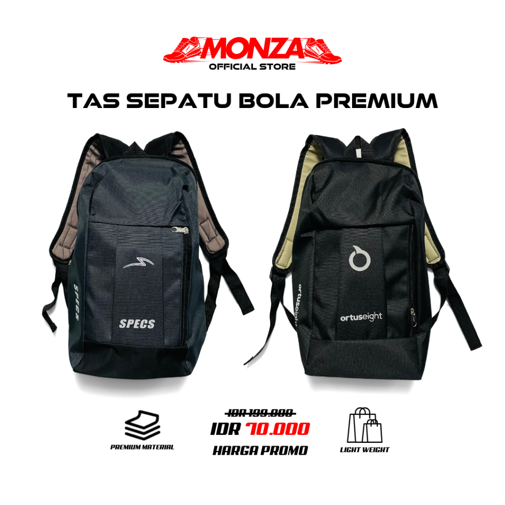 Monza Official - Tas Sepatu Bola Multifungsi Tas Sepatu dengan Desain Modern