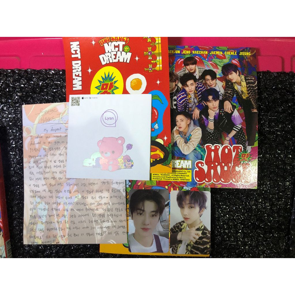 [PRELOVED UNSEALED] ALBUM NCT DREAM HOT SAUCE 맛 (CRAZY VER.) PC JISUNG, PC CAFE 7 DREAM JAEMIN, FOLD