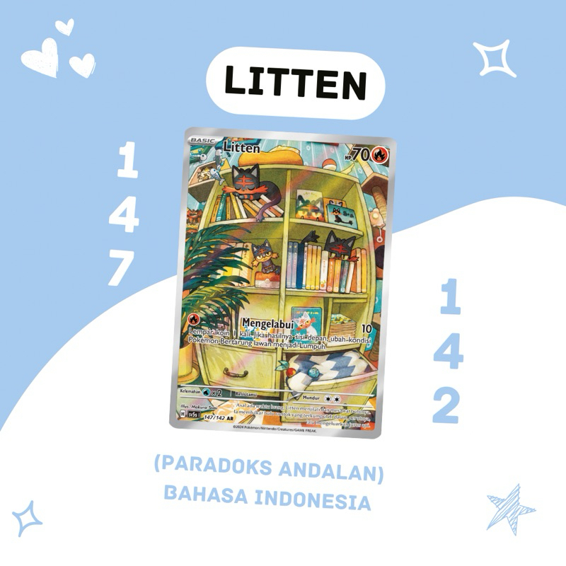Litten AR SV5S 147/142 Pokemon TCG Indonesia