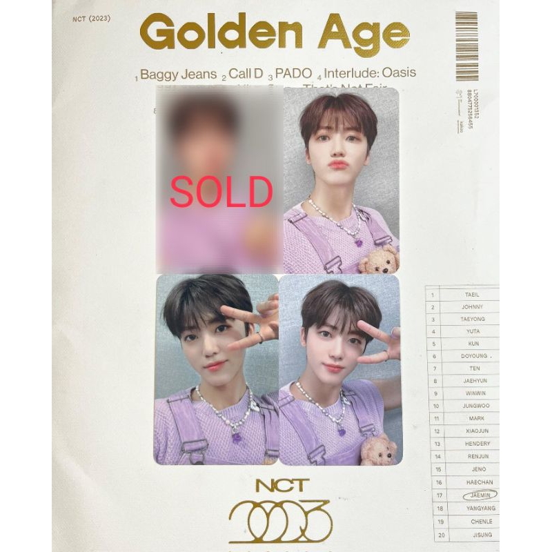 [READY STOCK OFFICIAL SET] Jaemin ungu pout boneka jamboree collecting tc nct nation golden age musi