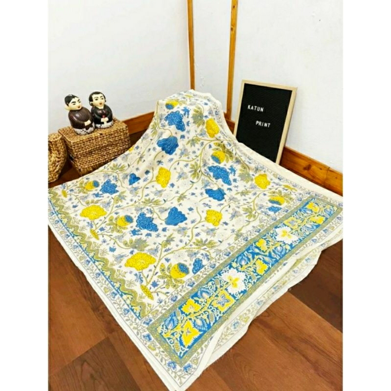 KAIN BATIK SOLO BUNGA JALAR JAMUR KUNING PUTIH GADING limited editions