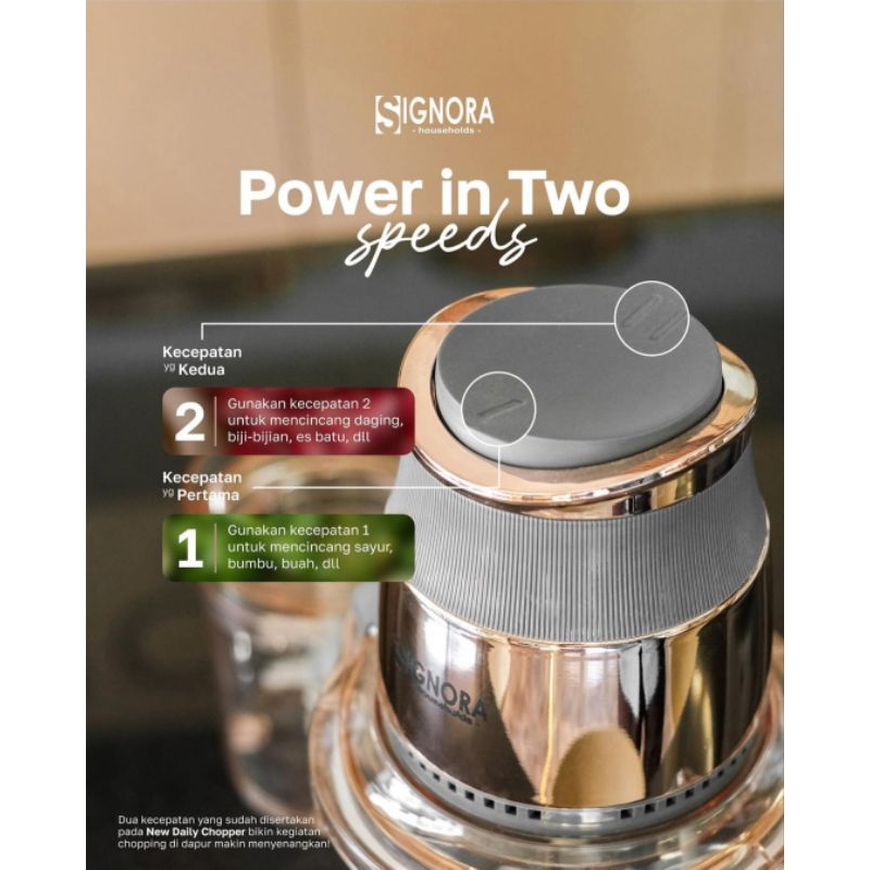 SIGNORA NEW DAILY CHOPPER PLUS BONUS KAT 2 | DISTRIBUTOR RESMI BLENDER Blender daging chopper Hand B