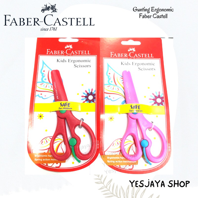 

{1 pc} FABER CASTELL Gunting Faber Castell Ergonomic / Gunting Anak Ujung Bulat Faber / Kids Ergonomic Scissors Faber / Gunting anak Faber Castell