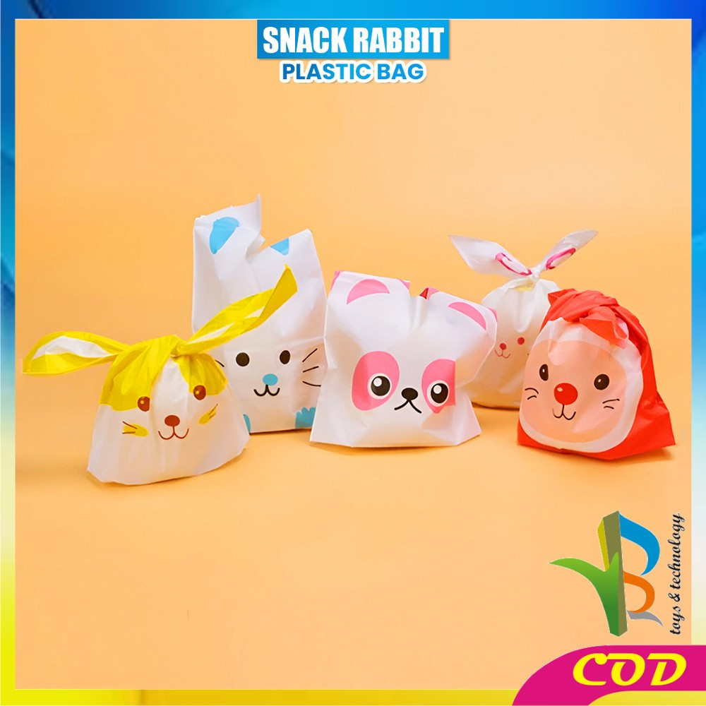 

RB-C1181 Plastik Goodie Bag Kecil Karakter Kelinci Lucu / Plastik Bingkisan Ultah Anak / Kantong Souvenir Snack Rabbit Plastic Bag