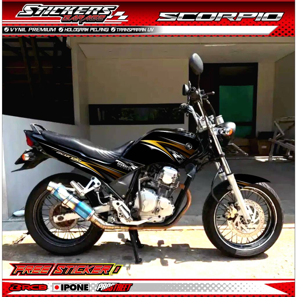 STRIPING VARIASI YAMAHA SCORPIO / STICKER LIST VARIASI MOTOR YAMAHA SCORPIO