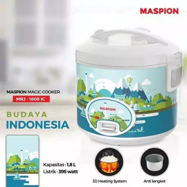 Maspion Rice Cooker 1.8 Liter MRJ1808IC