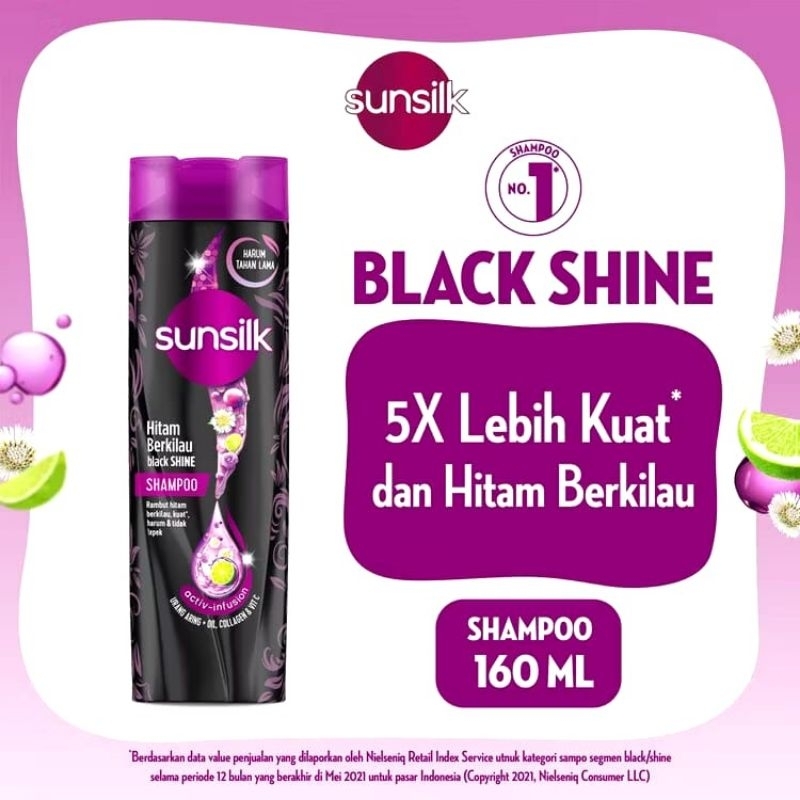 SUNSILK SHAMPOO BLACK SHINE 160ml