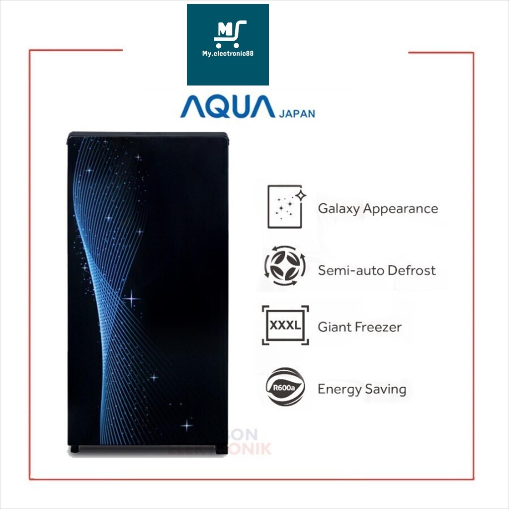 KULKAS AQUA 1 PINTU (AQR-D185 MSB)