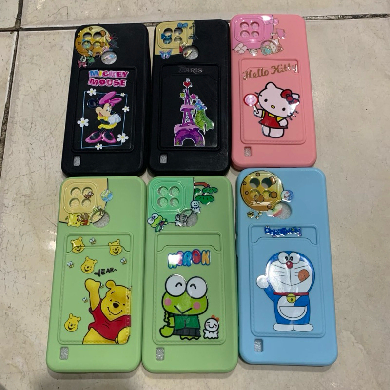 SOFT CASE REALME C21 KARAKTER SLOT CARD || case lucu karakter slot Kartu