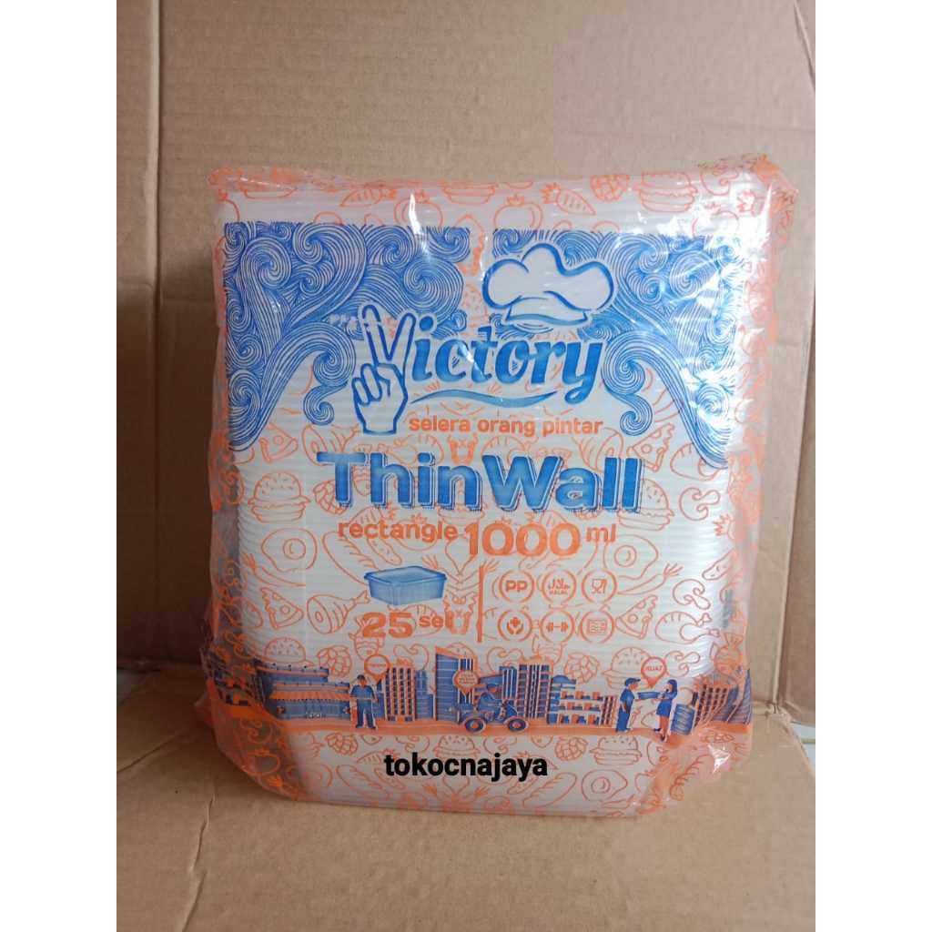 (1 PACK) Thinwall Kotak Rectangle 1000 mL Victory