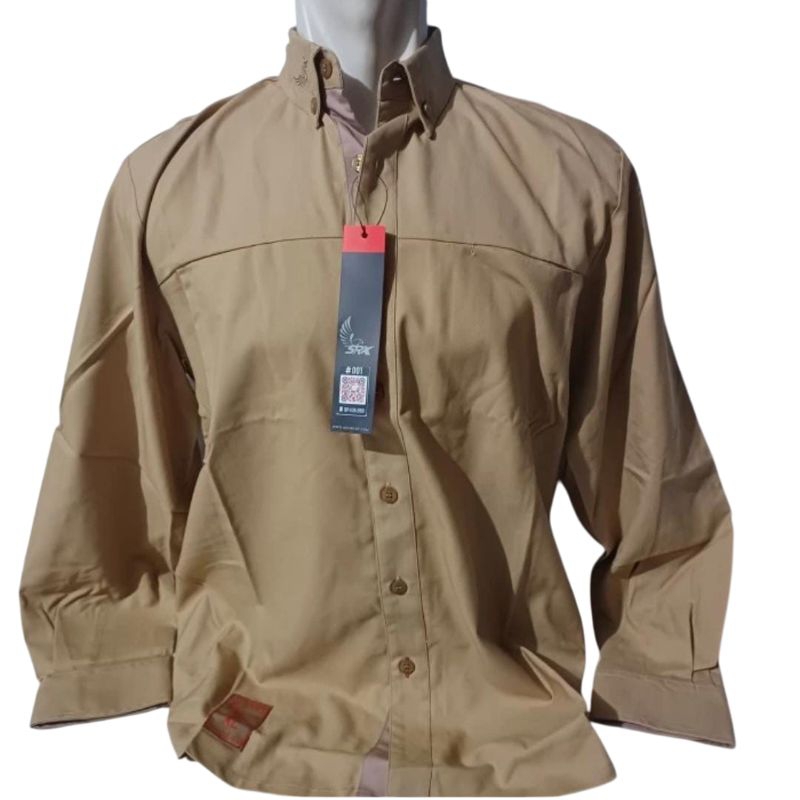 Kemeja PDL Lengan Panjang Cokelat Gurun PT Sritex Ukuran XL