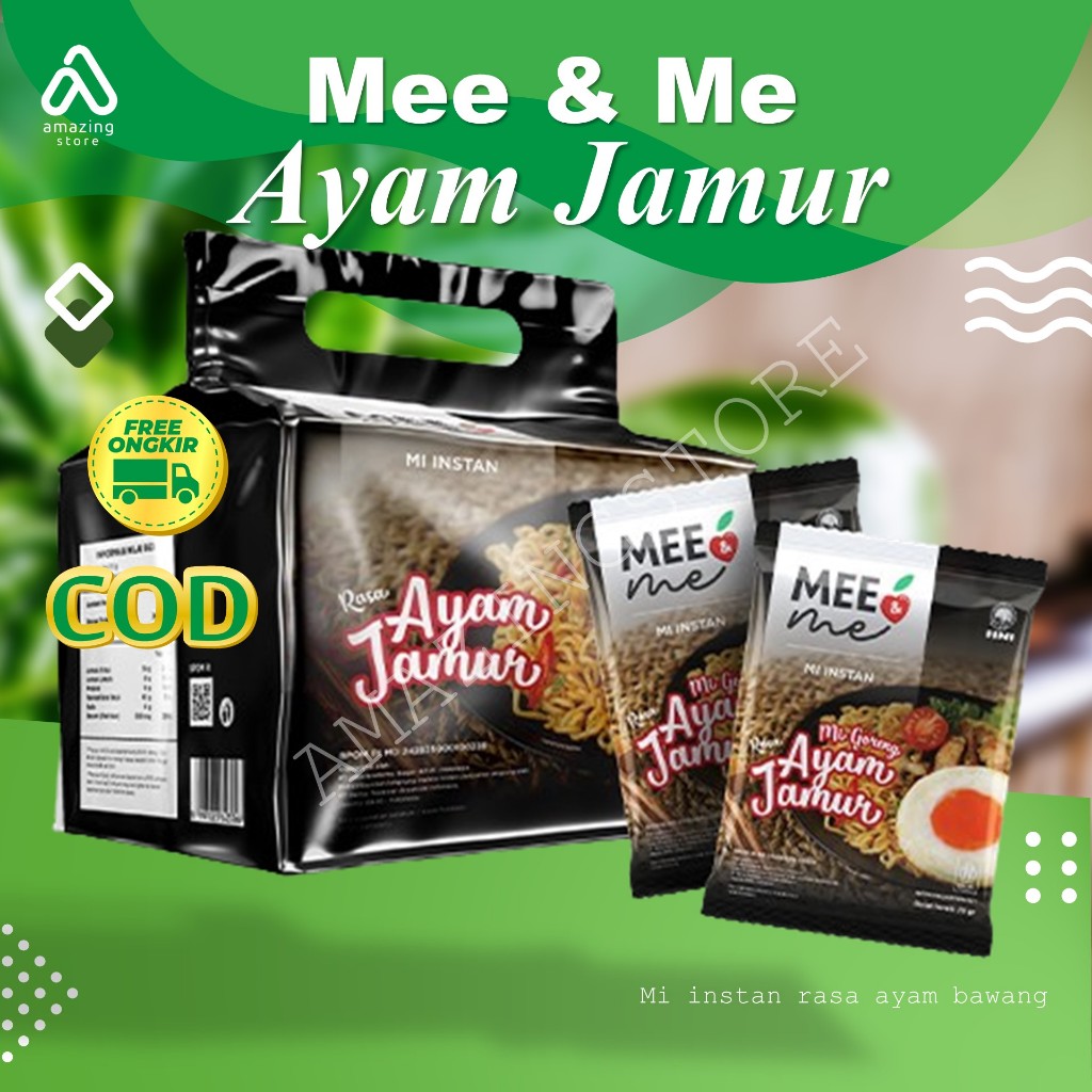 

Me & Me Ayam Jamur | Mie Sehat Rendah Gluten | Isi 40