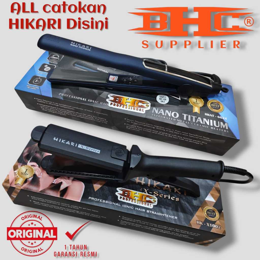 HIKARI Catokan Pelurus Rambut Original Hair Straightener Curly Keriting Rambut Rebonding Smoting Ker